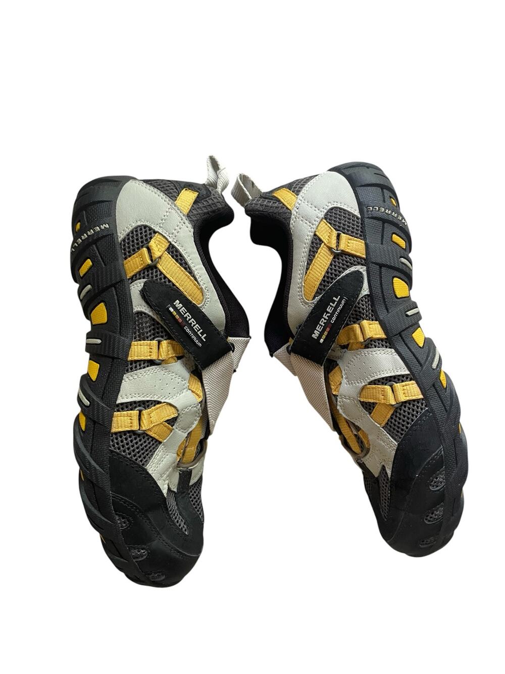 VTG Merrell Waterpro Ultra-Sport Water Hiking Shoes Gray & Yellow Mesh Gorpcore